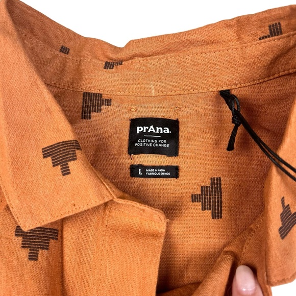 Prana NEW Lens flair top in Dark ale southwestern style top SZ L - Picture 4 of 7